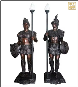 大門口舉燈人物雕塑 大門口舉燈人物雕塑